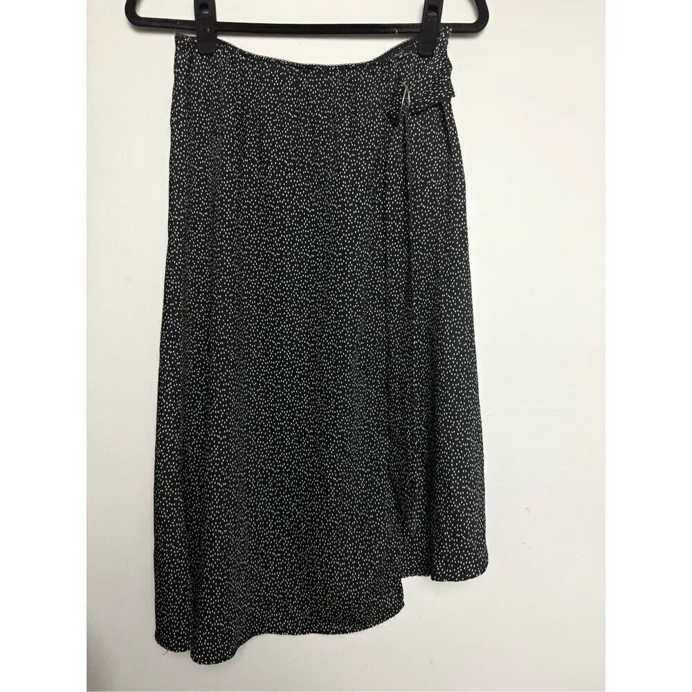 Laundry by Shelli segal dot d-ring asymmetrical midi skirt Small